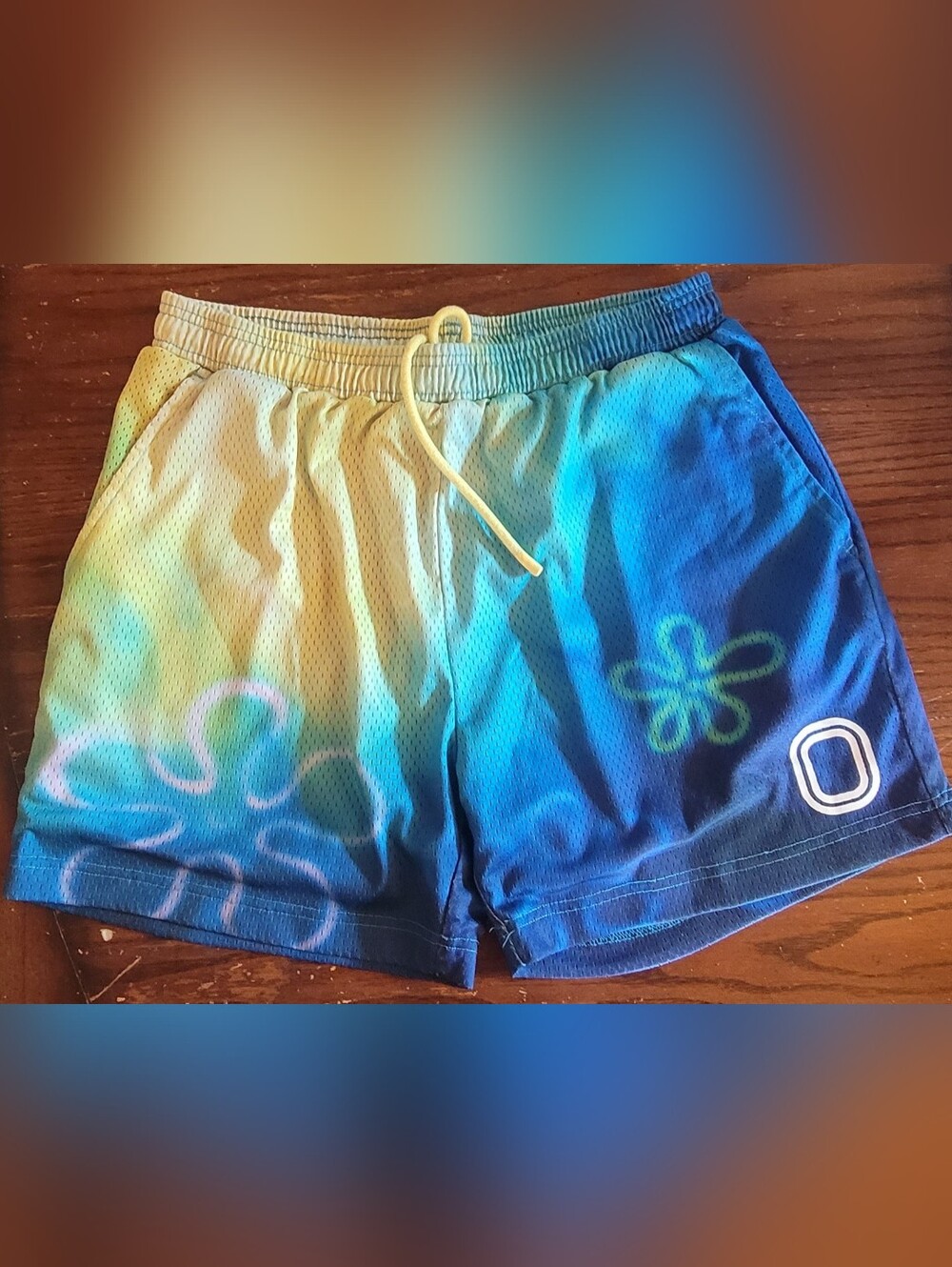🔥 Rare Overtime SpongeBob Mesh Shorts Mens L 🔥